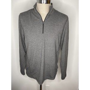 Orvis Mens Grey 1/4 Zip Size M Pull Over Shirt Knit Fishing Hiking